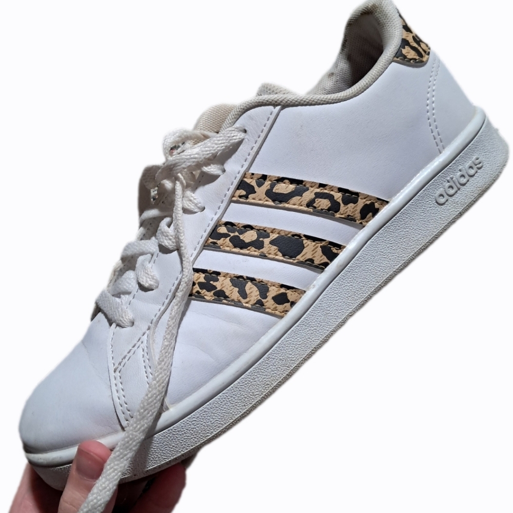 Adidas Grand Court Women's Athletic Sneaker White Leopard Womens Size 5 (FY8949) - Picture 9 of 14